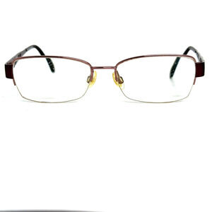 Elle EL18796 COLOR-RE 53-17-135 Red Wine Metal Half Rim Eyeglasses Frame H19320